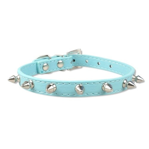 1 Row Cute Rivets Studded Dog Collar Puppy Cat