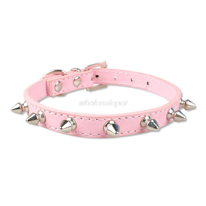 1 Row Cute Rivets Studded Dog Collar Puppy Cat
